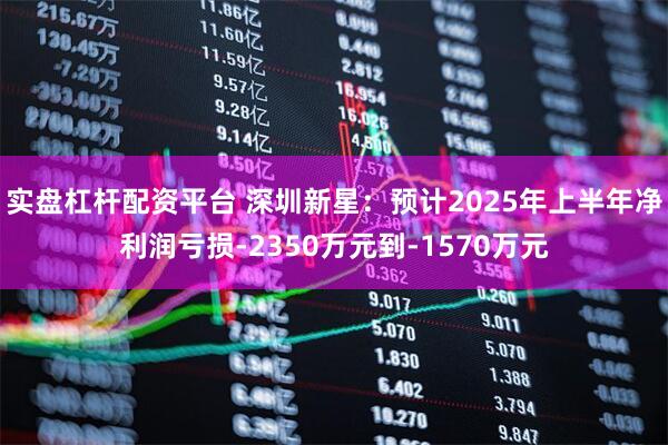 实盘杠杆配资平台 深圳新星：预计2025年上半年净利润亏损-2350万元到-1570万元