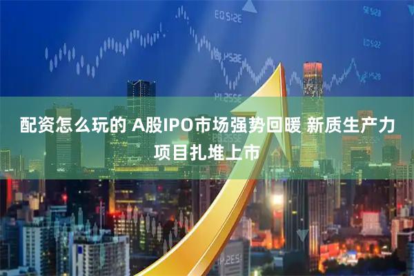 配资怎么玩的 A股IPO市场强势回暖 新质生产力项目扎堆上市